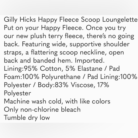 Gilly Hicks Happy Fleece Scoop Bralette - Picture 5 of 5